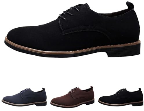 generisch Zapatos de traje para hombre de ante con cordones, clásicos, negocios, derby, formales, informales, para negocios, zapatos de traje, transpirables, Derby, verano, con cordones, formales,