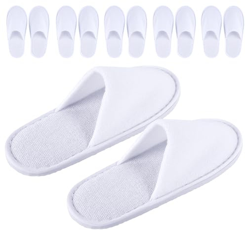 EBIEFLY 6 Pairs of Spa Slippers for Kids Hotel Babouches Disposable Outdoor Travel Swimming Camping House Boys Girls Slipper Non-slip Soles for Children 6-10 Years Old