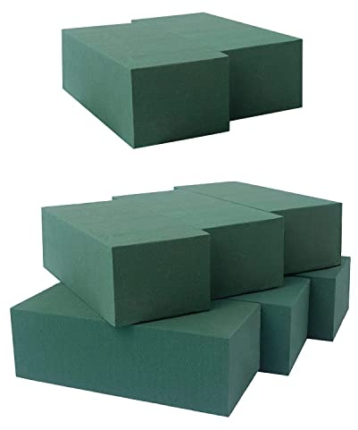 Xbsduih Confezione da 8 Pezzi di Schiuma Floreale per Fiori Freschi e Artificiali, Blocchi di Schiuma Floreale Asciutti e Bagnati per Matrimoni, Compleanni, Decorazioni per la Casa