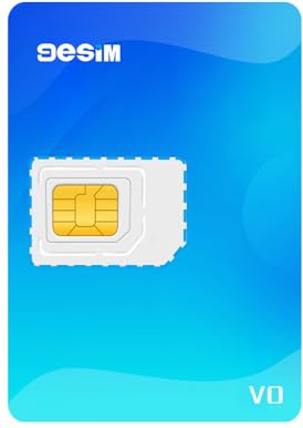 9esim v0 esim adapter for unlocked android phone international travel europe usa japan china unlimited data sim card pre-cut for easy use (physical eSIM card)