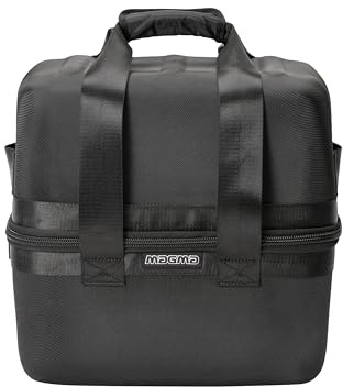 Magma 12 Sandwich Record Bag; Clever Design Holds up to 60 x 12 Vinyl Records with Extra Storage in Lid when Opened