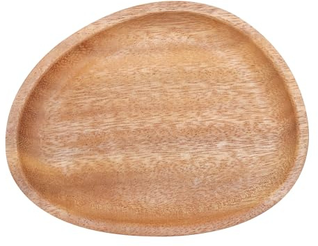 Obstschale aus Massivem Nussbaumholz, Unregelmäßige Holzschale mit Einzigartiger Maserung & Glatter Oberfläche Natur Holzschale SalatSchüssel für Snacks Salate & Dekoration im Wohnzimmer（13-16cm)