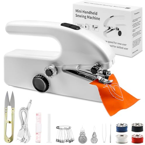 Mini Hand Nähmaschine mit zwei Geschwindigkeiten für DIY und Reisen
