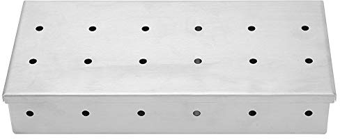 CAJA PARA AHUMADOR DE ACERO INOXIDABLE DE GRAN CAPACIDAD, ACCESORIO PARA PARRILLA DE BARBACOA, CAJA PARA FUMAR CON VIRUTAS DE MADERA PARA BARBACOA