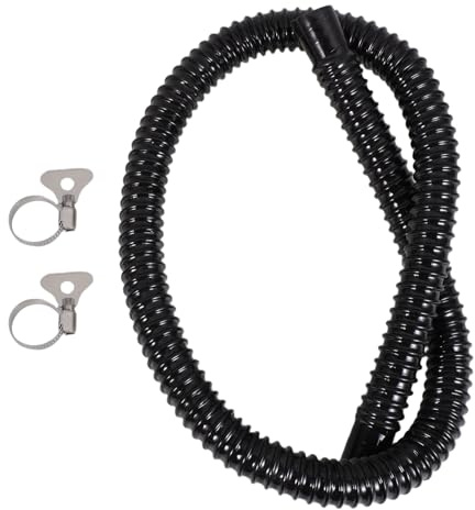 KOCKSHION Fish Tank Overflow Hose Id Corrugated Plastic Tubing With Soft End Clamps Flexibel Slitstark Akvarieslang för Vattenbyte och Underhåll