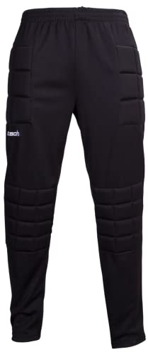 Reusch Alex Boys Soccer Goalkeeper Pants with Protection Pads, Padded Goalie Pants for High Impact Sports, Kids, Youth, Black, Small US