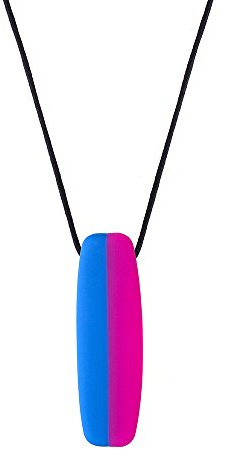 Chewigem Smooth Necklace - Discreet Sensory Chew and Fidget Aid for Anxiety Reduction, Improved Focus, and SPD - Mild Chew