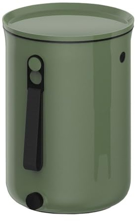 Skaza Bokashi Organko 2 (9.6 L) | Composteur de Cuisine en Plastique Recyclé avec Activateur de Fermentation 1 kg (Vert Olive)