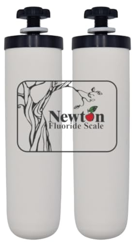 Newton Gravity Water Filter with Fluoride and Limescale Removal | High Capacity Ceramic Candle | Compatible with British Berkefeld, Berkey, etc. (2 Pack)