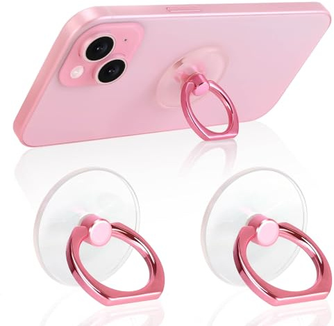 2 Pack Jsoerpay Pink Clear Phone Ring Holder