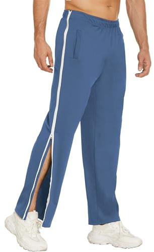 Deyeek Pantalones Deportivos para Hombre, Pantalones de Ocio, Pantalones de Entrenamiento clásicos con Bolsillos, Pantalones de Ocio Abiertos, Pantalones de Trekking