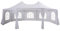 METRO PROFESSIONAL Festzelt mit Seitenwand Milano, Stahl/Polyester, 6.8 x 5 m, wasserabweisend, weiß