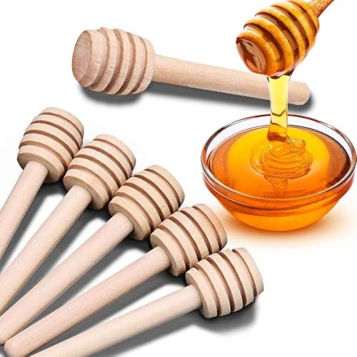 Generico Spargimiele in Legno, Cucchiaini, Bastoncini, Miele. Formato da 11 cm, Vari Stock in Convenienza Che rispetta l'Ambiente. Ideali Anche Come bomboniera spargimiele (12 Pezzi)