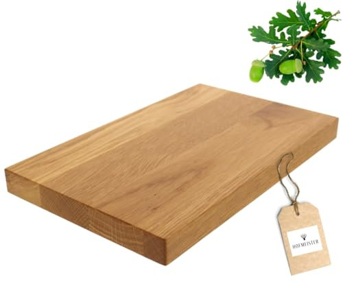 HOFMEISTER® Planche à petit-déjeuner en chêne – Haute qualité et durable comme planche à découper, parfaite pour le petit-déjeuner, le goûter et les collations, planche en bois robuste et élégante 24