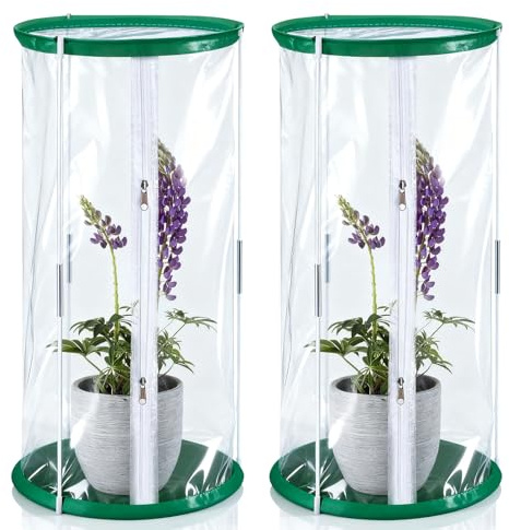 PORFOYO Serra in Pellicola,2 Pezzo 58 * 28CM Mini Serra da Giardino,Mini Serra per Balcone,Piccola Serra per Verdure per Fiori,Giardino,Piantine,Balcone,Verdure,Protezione Invernale, Trasparente