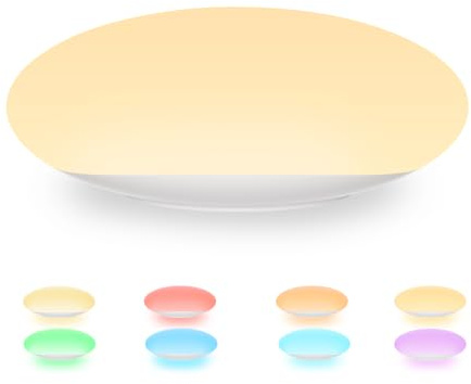 Luce Notturna Bambini, 8 Colori RGB Lampada da Comodino con Timer, Silicone Lampada Bambini Notturna Dimmerabile Ricaricabile USB-C 2000mAh Lampada Neonato per Cameretta Neonati, Idea Regalo Bambini