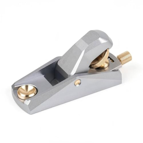LDDIFHWW Cepillo de Bisel Bajo Mini Cepillo Manual Cepillo de Bloque Cepillo de Carpintero con Suela Metálica Recta Que Desliza, 105 39 52mm, Estándar, Ángulo Bajo, Aluminio, Gris