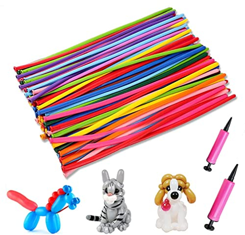 200 Stück Lange Luftballon，DIY Ballon，Bunt Modellierballons für Geburtstag Feiern, Partys, Hochzeiten, Jubiläen.