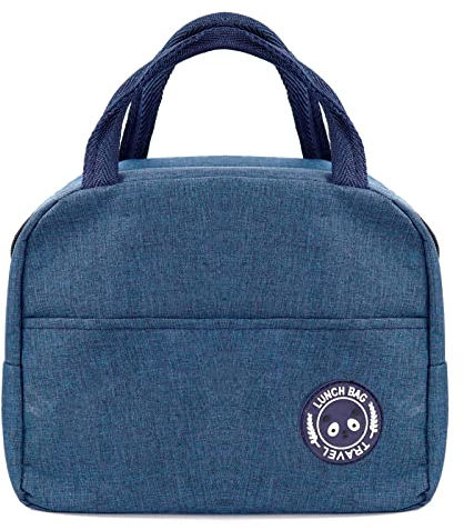 PAIDE P Kühltasche Faltbar Isoliertasche Klein, Thermotasche für Essen, Picknicktasche, Thermo Isolier Tasche, Lunchtasche und picknicktasche. Büro, Schule, Outdoor, Picknick.(C2 MARINEBLAU)