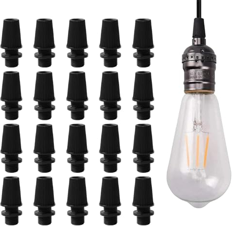 Fil de Verrouillage Lustre Boucle,Plafonnier Clips de Câble,Connecteur de Serre Câble en Plastique pour Luminaire Suspendu,Pendentif Anti Traction Connecteurs En Plastique 20 Pièces Tokaneit