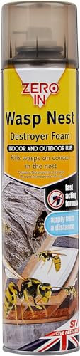 hep® Zero In Wasp Nest Killer Foam - 300 ml Aerosol, Controls Wasps and Their Nests in the Home and Garden, Ready-To-Use, Fast Action Formula (1 x Fly Wasp Foam Spray 300ml)
