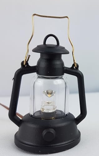 Lanterna LED nera con inserto rosso