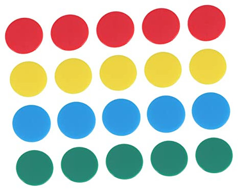 JOINPAYA 100stücke Runde Zählchips Aus Acryl Bingochips Spielchipstücke Zählchipstücke Runde Scheiben Spielezubehör Bingo