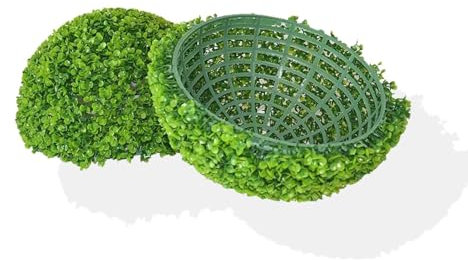 Palla topiaria artificiale in bosso 12 cm, finta palla verde per decorazione da giardino per esterni e interni, grande palla di erba milanese per la decorazione della casa Sfere di piante artificiali