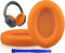 SOULWIT Professional Earpads Cushions Replacement for Sony WH-1000XM3 (WH1000XM3) Over-Ear Headphones, Ear Pads with Softer Protein Leather, Noise Isolation Memory Foam, Added Thickness (Orange)