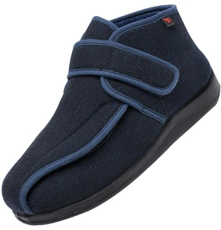 Scarpe per Diabetici da Uomo,Ortopediche Donna per Piedi Gonfi Pantofole Diabetici Regolabili Sollievo Dolore,Scarpe con Chiusura Facileblue－40