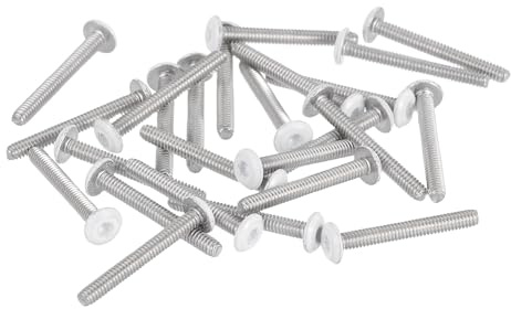 QUARKZMAN 20 Pcs M2-0.4 x 16mm Viti A Testa Bombata Con Innesto Esagonale, 304 Viti In Acciaio Inossidabile Filettatura Completa Finitura Brillante Per Mobili Elettrodomestici, Bianco