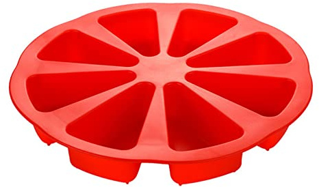 Watreketal Molde de silicona con 8 cavidades para tartas, molde triangular de silicona para hornear pan, herramienta para hornear, fácil de limpiar, molde triangular para hornear