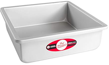 Fat Daddio's PSQ-993 Anodized Aluminum Square Cake Pan, 9 x 3 Inch