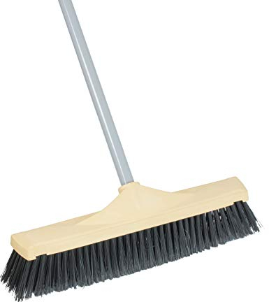 Aricasa Home Prodcuts - cod. 322/C - Spazzolone Industriale Espanso Rinforzato cm. 45 con Manico - Fibra Dura Alta