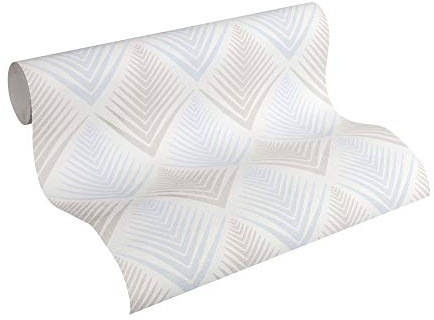 A.S. Création Vliestapete Life 4 Tapete Grafisch 10,05 m x 0,53 m 356062 35606-2, Blau, Creme, Grau