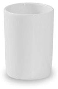 SWEET HOME Portastuzzicadenti cilindrico in Porcellana Bianca cod.TA01790LU cm 5h diam.3,3 by Varotto & Co.