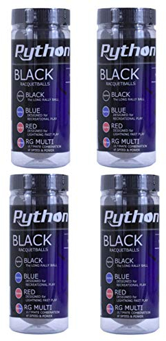 Python Schlägerbälle, 3 Bälle, Schwarz