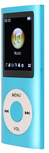 Lettore MP3, Lettore Musicale Digitale Portatile Senza Perdita di Dati, Lettore Musicale MP3 Multifunzionale con Schermo LCD da 1,8, Batteria a Lunga Durata, Supporta Fino a 64 GB (Blu)