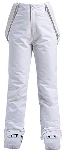 IQYU Pantalones de esquí con tirantes para mujer, térmicos, impermeables, transpirables, resistentes al viento, cálidos, para nieve, senderismo, excursionismo, exterior, ideales para escalada o caza,