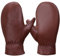 MGGMOKAY Fäustlinge Herren, Winter Warme Echtleder Schaffell handschuhe,Cognac,XXL
