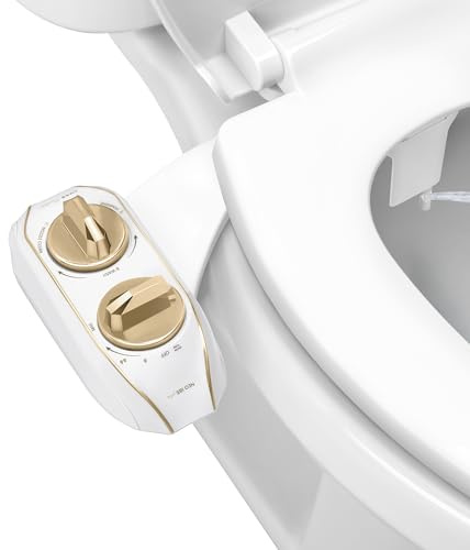 LUXE Bidet NEO 185 Plus – Patentierter Bidet-Aufsatz für WC-Sitz, innovative Scharniere zum Reinigen, einfache Installation, fortschrittliche 360°-Selbstreinigung, Doppeldüsen, Feminine &