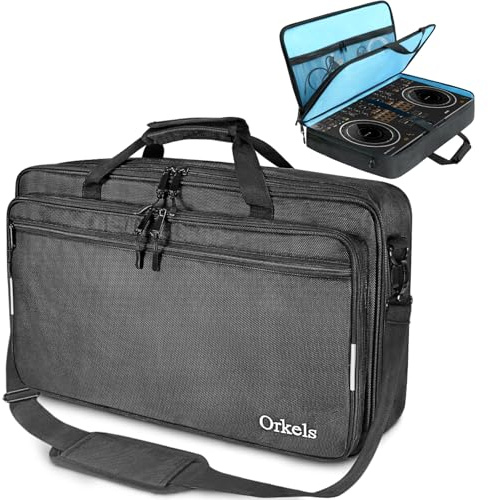ORKELS DJ-Controller-Tasche, kompatibel mit DDJ-REV1/DDJ-SR2/DDJ-SR/OMNIS-DUO/Mixtrack Platinum FX DJ-Controller, M-60 cm B x 39 cm T x 12 cm H
