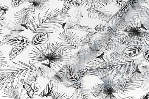 d-c-fix window film privacy Botanicals – 67,5cm x 1,5m – static vinyl films for glass windows with a modern plant design – self-adhesive, opaque, frosted, decorative for bathroom, home & kitchen