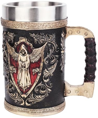 Boccale da birra con manici, 500 ml, contenitore portatile per acqua, estetico, per compleanno, Natale, Halloween, Ringraziamento