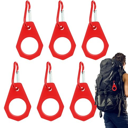 Water Bottle Clip, Bottle Belt Clip for Carrying, Portable Silicone Drinking Container Buckle Holder for Fishing Cycling Hiking