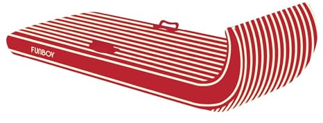 FUNBOY Red Stripe Toboggan – Luxury Inflatable Snow Sled | Retro Holiday Stripe Design | Heavy-Duty Inflatable Winter Sled | Perfect for Snow Days & Holiday Fun