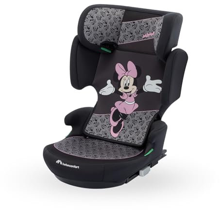 Bebeconfort Disney RoadFix i-Size, Kindersitz, 3,5–12 Jahre (100–150 cm), Kindersitz Miss Minnie, Klappbar, Leicht (4,4 kg), 14 Kopfstützenpositionen, Authentic Minnie