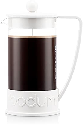 Bodum BRAZIL Kaffeebereiter (French Press System, Permanent Edelstahl-Filter, 1,0 liters) cremefarben, Creme