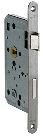 BMH Einsteckschloss | Klasse 3 | Für Objekte (WC/Bad) | 65/78/8 | Edelstahlstulp | *Made in Germany* (DIN Rechts)