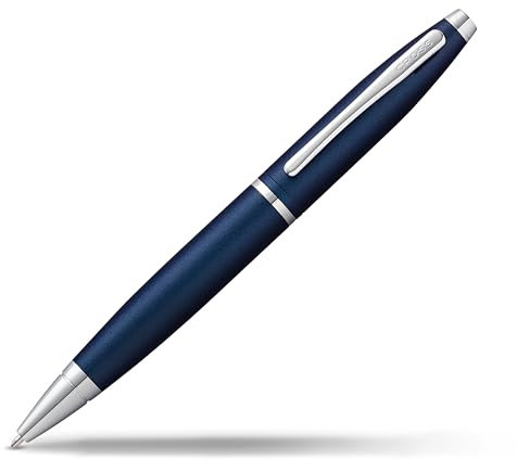 Cross Calais Kugelschreiber (Drehmechanik, Strichstärke M, Schreibfarbe: schwarz, inkl. Geschenkbox) in Mitternachtsblau, 1 stück (1er Pack)